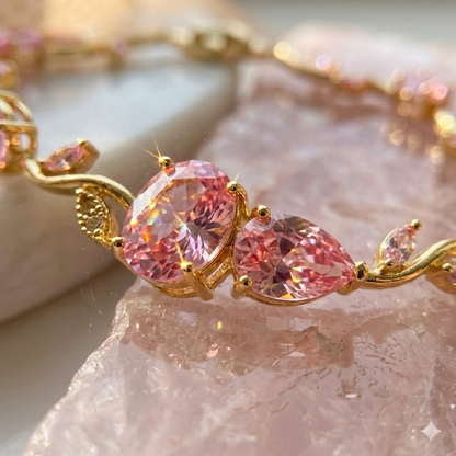 Bracelet - Dainty Rose Flower & Tulips